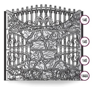 Одностороннее ограждение для забора №146 2000х700х45 мм
 фото 1